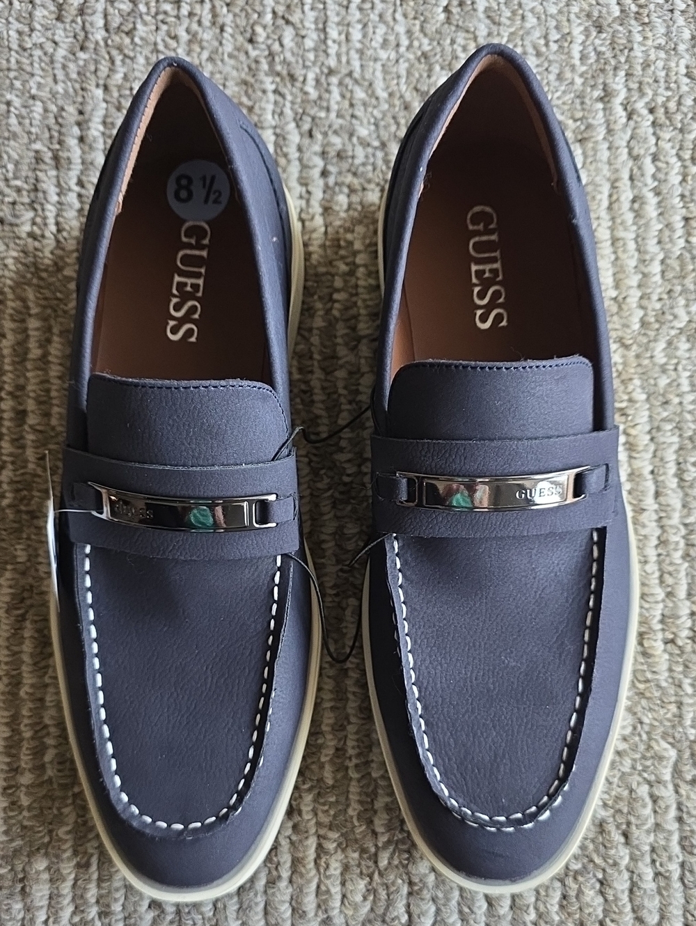 GUESS Men’s Navy Slip-On Loafers